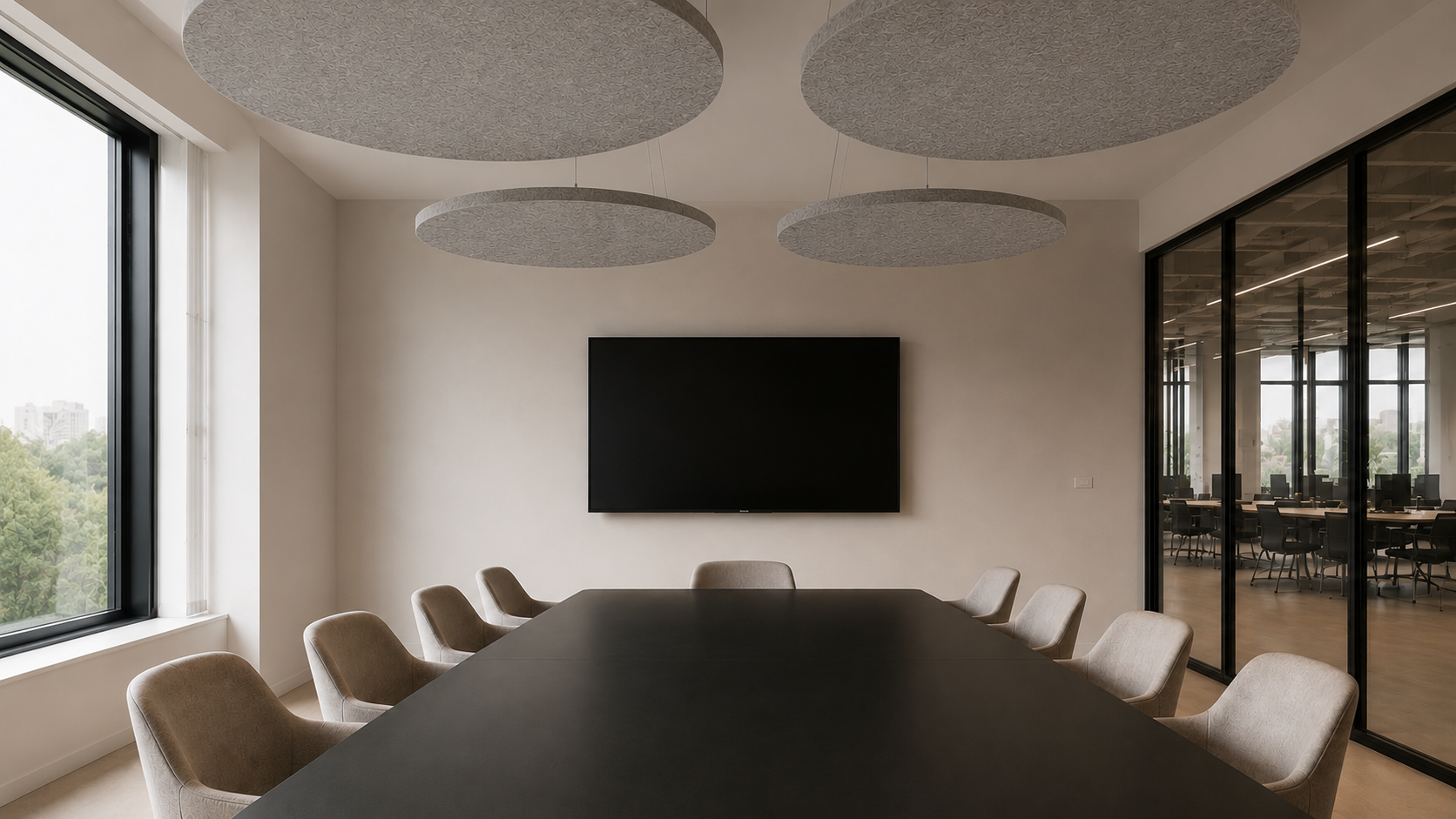 Solutions acoustiques pour salle de réunion
