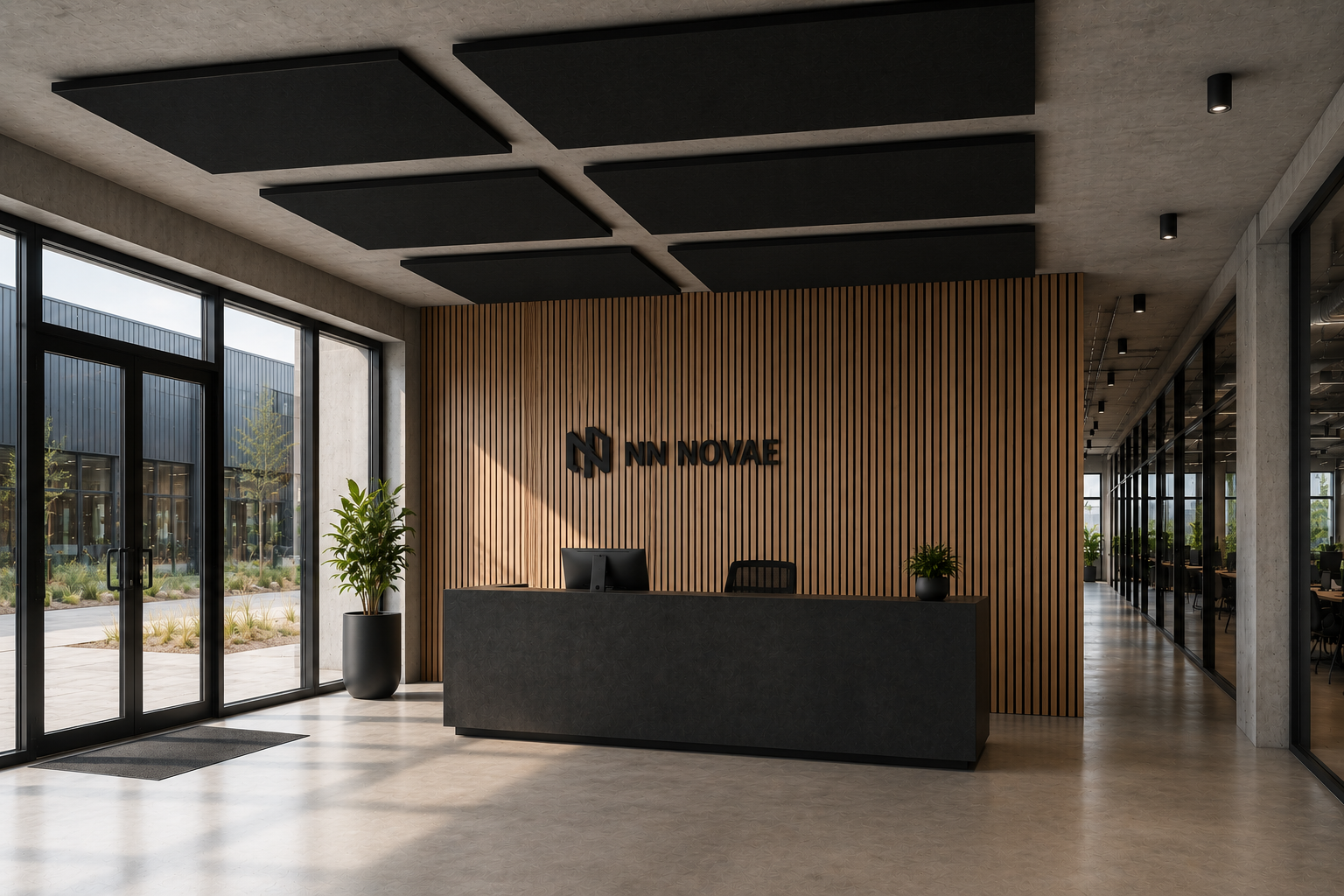 Solutions acoustiques pour hall d’entrée et accueil